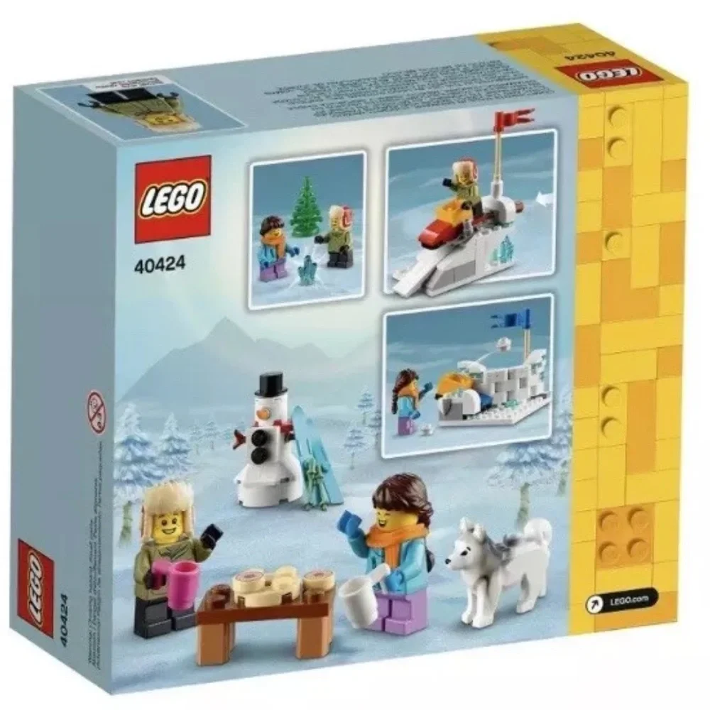 New LEGO 40424 Winter Snowball Fight Christmas  Snowman Tree Husky Sled 149pcs